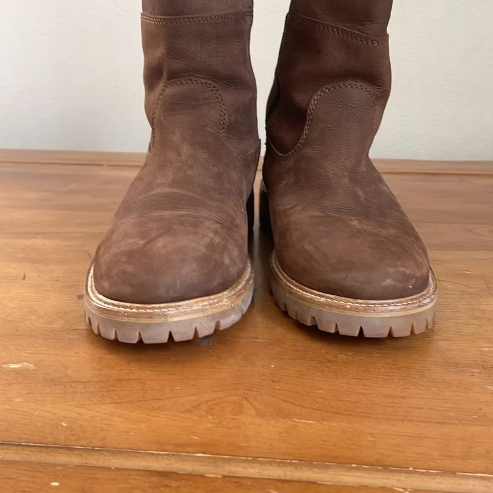 Hunter Men's Brown Leather Boots Size 9